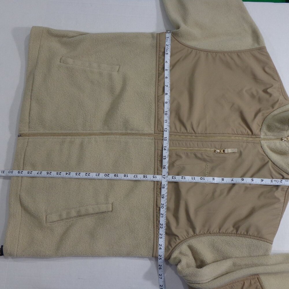 Chaps Men's Beige Full Zip Fleece Drawcord Hem Pockets Warm Jacket Size XL - Picture 4 of 7